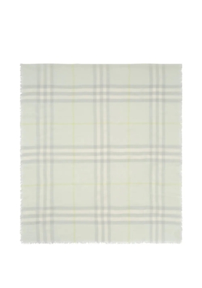 Burberry wide Check wool scarf - Green