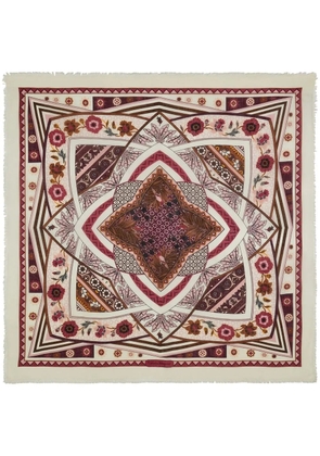 Ferragamo Nirvana-print silk shawl - Neutrals