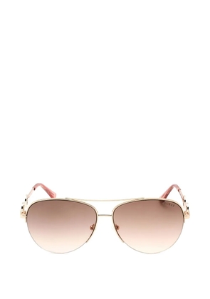 GUESS EYEWEAR embellished pilot sunglasses - Gold