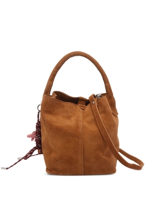 D.A.T.E. Paniere suede detachable-strap handbag - Brown