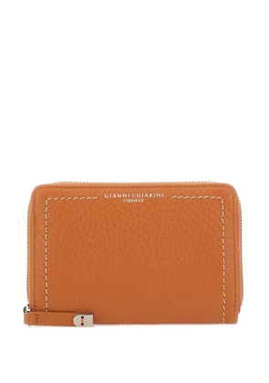 GIANNI CHIARINI Bubble grained-leather wallet - Orange