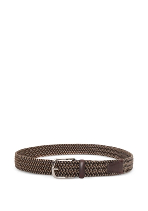 Orciani woven-leather belt - Brown