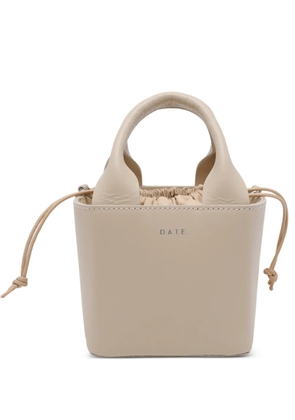 D.A.T.E. Cubo leather handbag - Neutrals