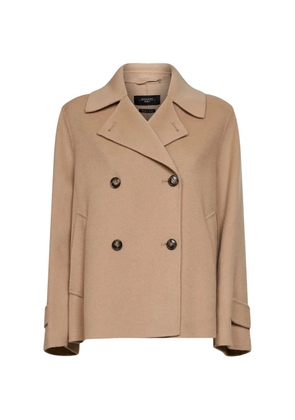 Weekend Max Mara double-breasted welt-pocket coat - Neutrals