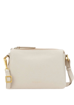 GIANNI CHIARINI Brooke grained logo shoulder bag - Neutrals