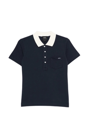 A.P.C. pocket collared polo shirt - Blue