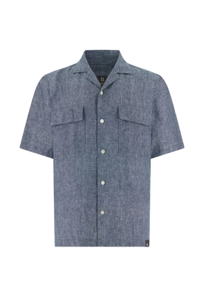 Boggi Milano camp collar shirt - Blue