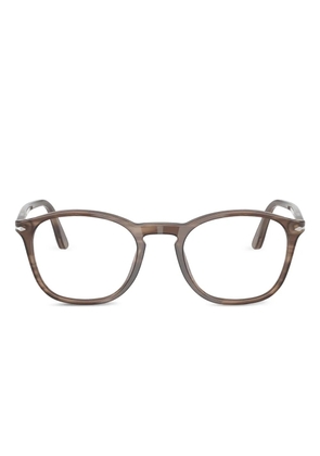 Persol striped acetate glasses - Brown