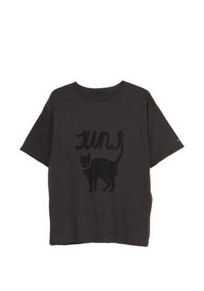 Juun.J cat-print T-shirt - Grey
