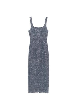 TWENTY FOURHAITCH square-neck midi dress - Blue