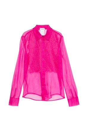 P.A.R.O.S.H. Shake floral-embroidered shirt - Pink