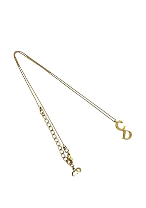 Christian Dior Pre-Owned 1990-2010 Gold Plated CD Logo Pendant Necklace costume necklace