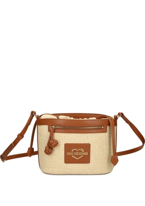 Love Moschino woven cross body bag - Neutrals