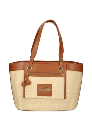 Love Moschino contrasting-trim tote bag - Neutrals