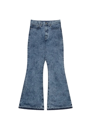 Junya Watanabe MAN acid-wash bootcut jeans - Blue