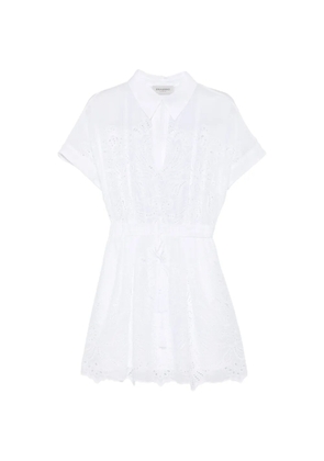 ERMANNO FIRENZE eyelet drawstring dress - White