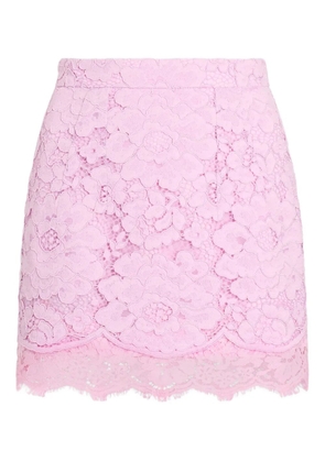 Patou lace mini fitted skirt - Pink