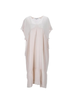 IRO V-neck ruffled-hem dress - Neutrals