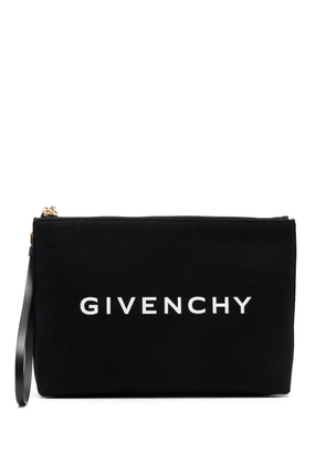 Givenchy logo-print clutch bag - Black