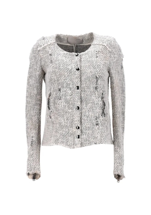 IRO distressed cotton jacket - White
