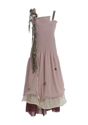 CAVALLI E NASTRI VINTAGE pleated midi dress - Pink