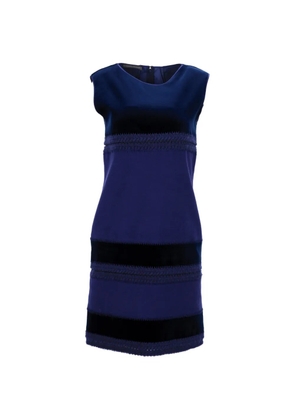 Alberta Ferretti Vintage sleeveless colourblock midi dress - Blue