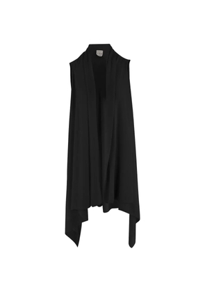 SA SU PHI sleeveless open vest - Black