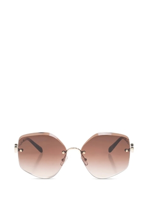 Tory Burch oversized-frame sunglasses - Pink