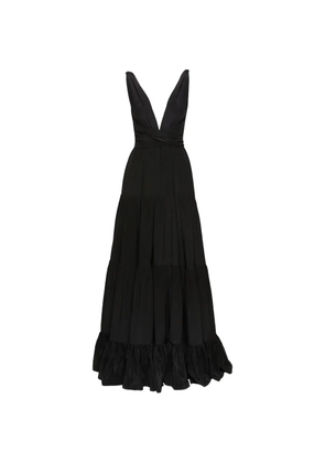 AZEEZA Callan V-neck maxi dress - Black