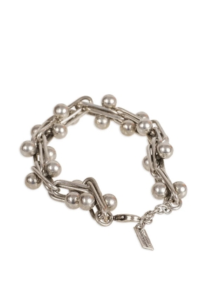 Saint Laurent chain beaded bracelet - Silver