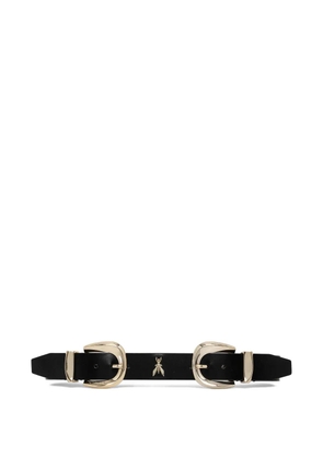 Patrizia Pepe double-buckle leather belt - Black
