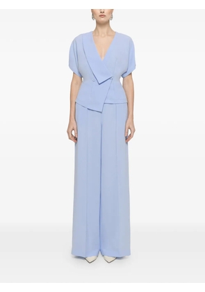 NISSA high-waisted crepe trousers - Blue