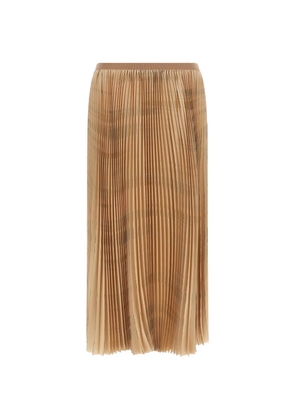 Fabiana Filippi pleated print skirt - Neutrals