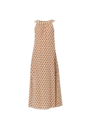 ASPESI geometric-print midi dress - Neutrals