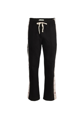 Casablanca side-stripe snowflake track pants - Black