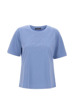 ELENA MIRO` embossed logo T-shirt - Blue