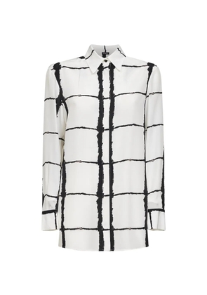 Kiton buttoned abstract-print shirt - White