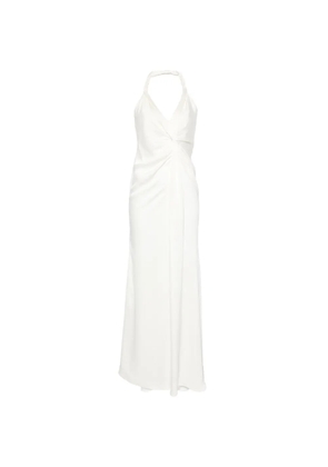 Eleh twisted halterneck maxi dress - White