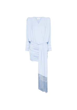 THE ANDAMANE Dalia fringed mini dress - Blue