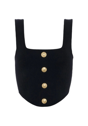 L'Agence Saga button-up top - Black