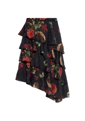 AllSaints Caya ruffled asymmetric skirt - Black