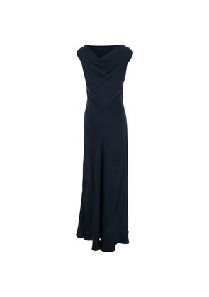 Antonelli draped-neck maxi dress - Blue