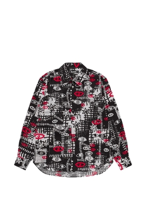 Black Comme Des Garçons graphic-print shirt
