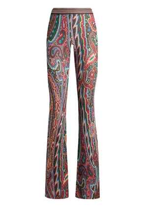 ETRO paisley-pattern knitted trousers - Blue