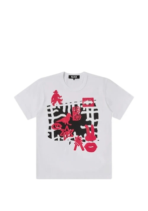 Black Comme Des Garçons graphic-print T-shirt - White