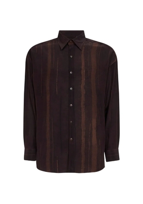 Costumein long-sleeves striped shirt - Brown