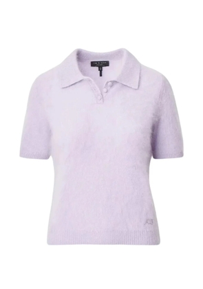 rag & bone Jada brushed cashmere polo shirt - Purple