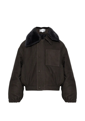 Victoria Beckham fur-collar pocket jacket - Brown