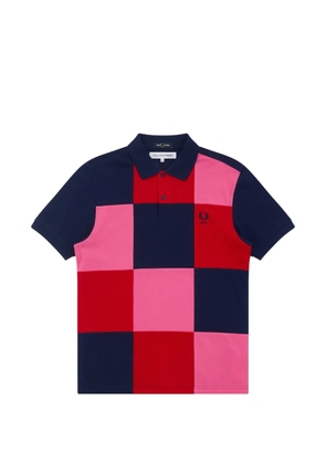 Comme Des Garçons Shirt x Fred Perry checked polo shirt - Blue