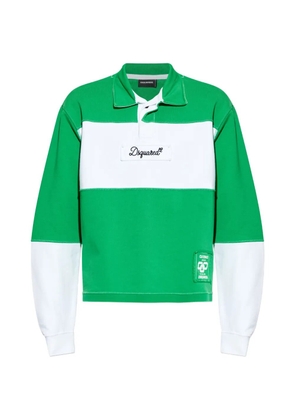 DSQUARED2 D2 College colour-block polo shirt - Green